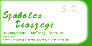 szabolcs dioszegi business card